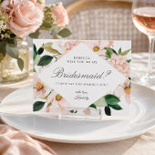 Carte de demande demoiselle d'honneur Hydrangea
