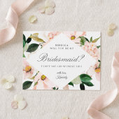 Carte de demande demoiselle d'honneur Hydrangea