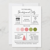 Carte de demande demoiselle d'honneur moderne pour (Dos)