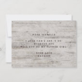 Carte de Demande Demoiselle d'Honneur Sculptée "Sw (Dos)