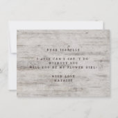 Carte de Demande Demoiselle d'Honneur Sculptée Swe (Dos)