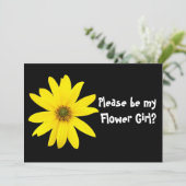 Carte de demande demoiselle d'honneur tournesol (Debout devant)