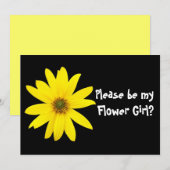 Carte de demande demoiselle d'honneur tournesol (Devant / Derrière)