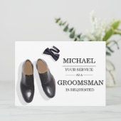 Carte de demande des Groomsman Groomsmans Watercol (Debout devant)