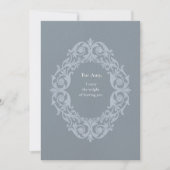 Carte de demande d'excuses en filigrane brodée ble (Devant)