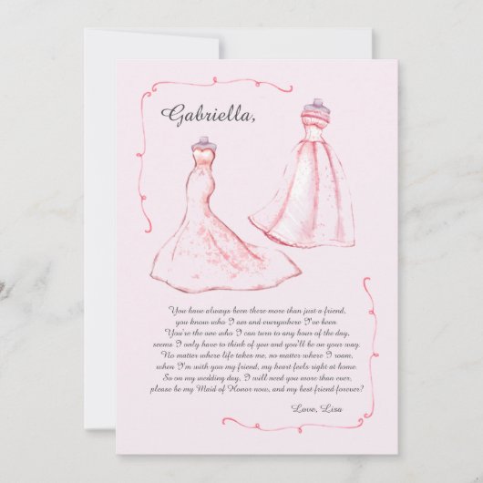 Carte de demande d'honneur (Devant)