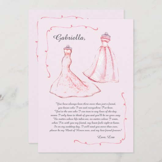 Carte de demande d'honneur (Devant / Derrière)