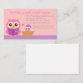 Carte de demande d'insertion de Baby shower de Cho (Devant / Derrière)