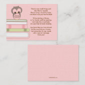 Carte de demande d'insertion de Baby shower de Cho (Devant / Derrière)