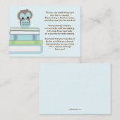 Carte de demande d'insertion de Baby shower de la  (Devant / Derrière)