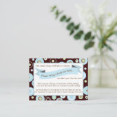 Carte de demande d'insertion de Baby shower de poi (Debout devant)