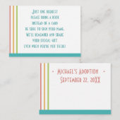 Carte de demande du livre de la partie d'adoption  (Devant / Derrière)