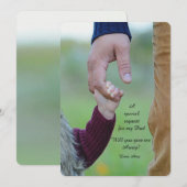 Carte de demande du père "S'accrocher" (Devant / Derrière)