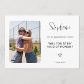 Carte de demande élégante pour être ta demoiselle (Devant)