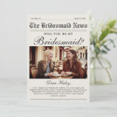 Carte de demande en mariage de demoiselle d'honneu (Debout devant)