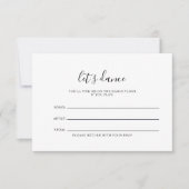 Carte de demande minimaliste de Mariage noir blanc (Devant)