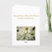 Carte de demande pour fille Chrysanthemum Flower (Dos)