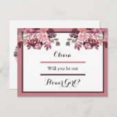 Carte de demande pour fille de Rose roux de Bourgo (Devant / Derrière)