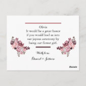 Carte de demande pour fille de Rose roux de Bourgo (Dos)