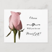 Carte de demande simple Rose Flower (Devant)