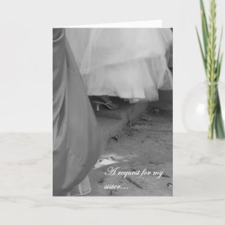 Carte de demande Soeur Soeur Bridesmaid