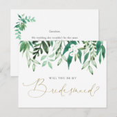 Carte de demande "Veux-tu être ma demoiselle d'hon (Devant / Derrière)