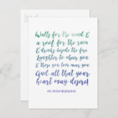 Carte de déménagement Annonce irlandaise de bénédi (Devant / Derrière)