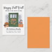 Carte de déménagement Citrouille pour les vacances (Devant / Derrière)