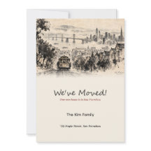 Carte de déménagement en lavis à San Francisco