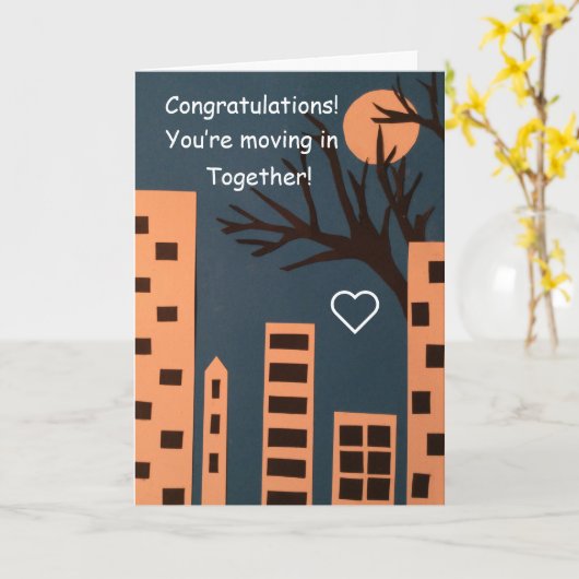 Carte de déménagement ensemble (Fleur jaune)