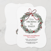 Carte de déménagement pour les fêtes de fin d'anné (Devant / Derrière)