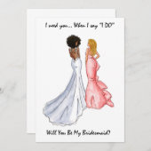 Carte de Demoiselle d'Honneur- (Devant / Derrière)