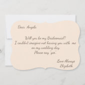 Carte de demoiselle d'honneur à fleurs aquarelle C (Dos)