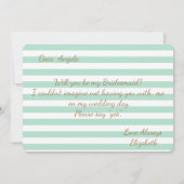 Carte de demoiselle d'honneur à fleurs aquarelles  (Dos)