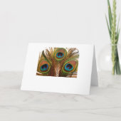 Carte de demoiselle d'honneur aux plumes de paon d (Dos)