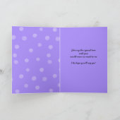 Carte de Demoiselle d'Honneur aux points violets p (Intérieur)
