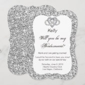 Carte de demoiselle d'honneur Cœur d'infini à pail (Devant / Derrière)