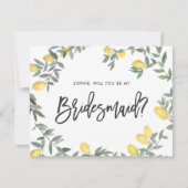 Carte de demoiselle d'honneur Couronne de citron a (Devant)