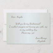 Carte de demoiselle d'honneur de mariage à la plag (Dos)