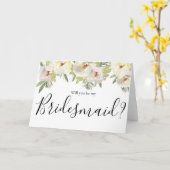 Carte de demoiselle d'honneur de mariage de verdur (Fleur jaune)