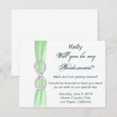 Carte de demoiselle d'honneur de mariage infini Gr (Devant / Derrière)