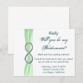 Carte de demoiselle d'honneur de mariage Infinity  (Devant / Derrière)