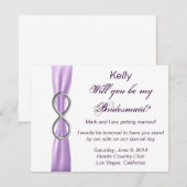 Carte de demoiselle d'honneur de mariage Lavender  (Devant / Derrière)