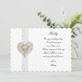 Carte de demoiselle d'honneur de mariage Licorne e (Debout devant)