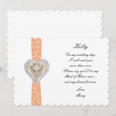 Carte de demoiselle d'honneur de mariage Licorne O (Devant / Derrière)