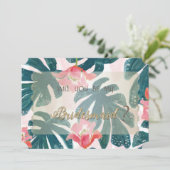 Carte de demoiselle d'honneur de plage tropicale à (Debout devant)