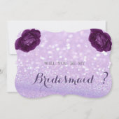 Carte de demoiselle d'honneur élégante et chic à p (Devant)