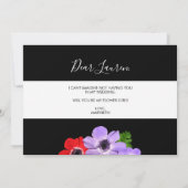 Carte de demoiselle d'honneur Fleur de fille à l'a (Dos)