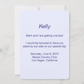 Carte de demoiselle d'honneur Fleurs bleues dans d (Dos)