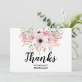 Carte de demoiselle d'honneur | Floral (Debout devant)